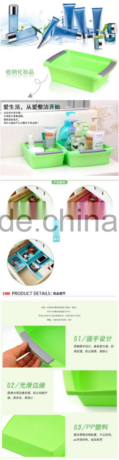 home office drawer organizer sorter case/desktop stuff organizer box set of 3-Green