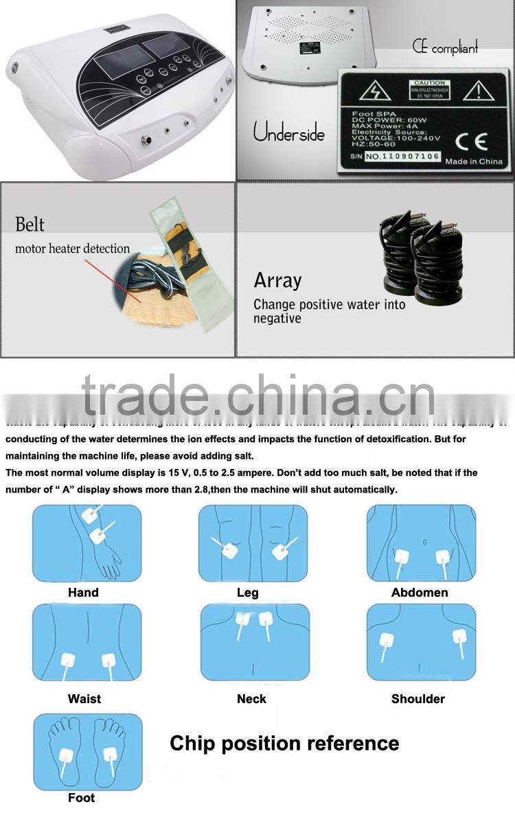 2017 Ion Heat Body Slimming and Detoxing Spa Unit foot health Machine