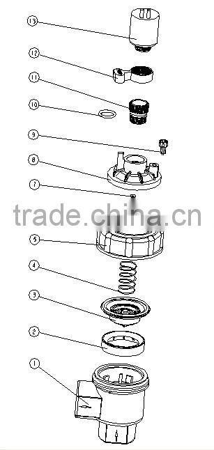 1'inch latch high direct acting solenoid plastic swimming pool accessory water valve