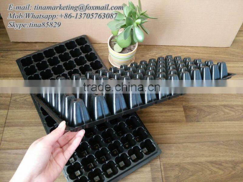 Hot Selling High Quality 72 Cell Plug PS Plastic Material Seed Plant Nursery Growing Tray for Gardening
