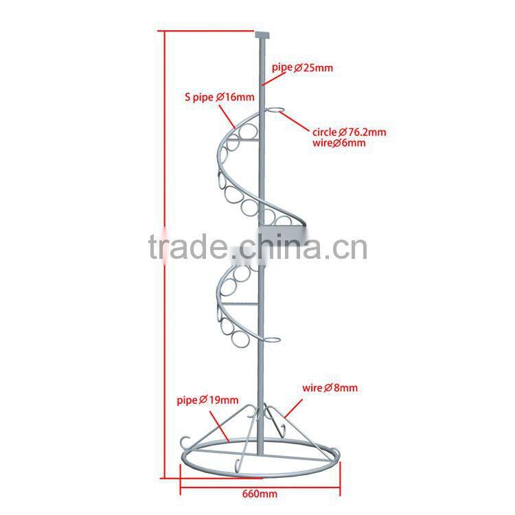 Convenient beautiful spiral metal scarf display rack