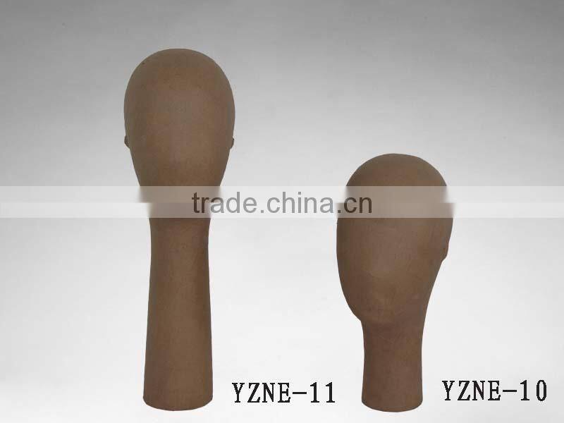 Long neck faceless egg head wooden mannequin for hat display