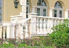 Outdoor White Marble Rail Design