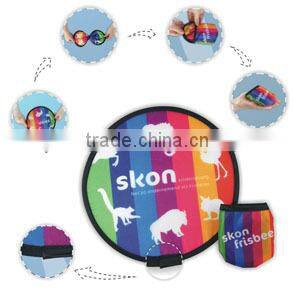 Custom logo sublimation advertising foldable frisbee