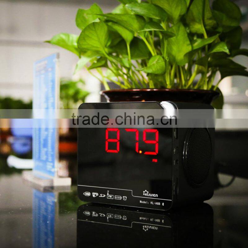 Bluetooth speaker with USB/SD +Alarm clock + FM radio speaker