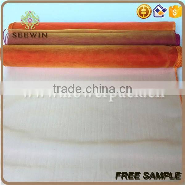 Sewing edge bicolourable fabric organza roll