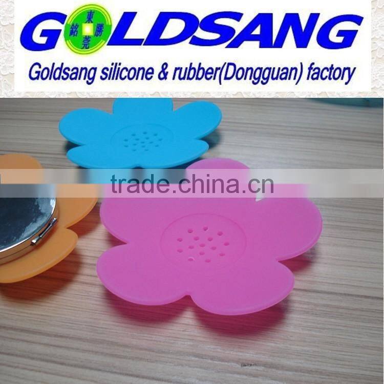 fashion flower shape silicone soap dish