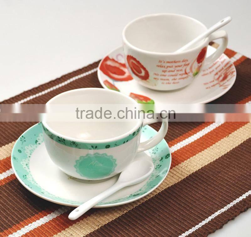 ceramic cup & saucer, cup saucer set, coffee set