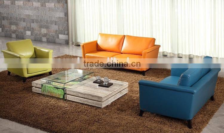 modern color geniune leather sectional sofa for living room furniture