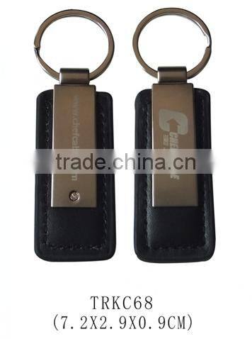Good quality zinc alloy oval shape custom logo key holder