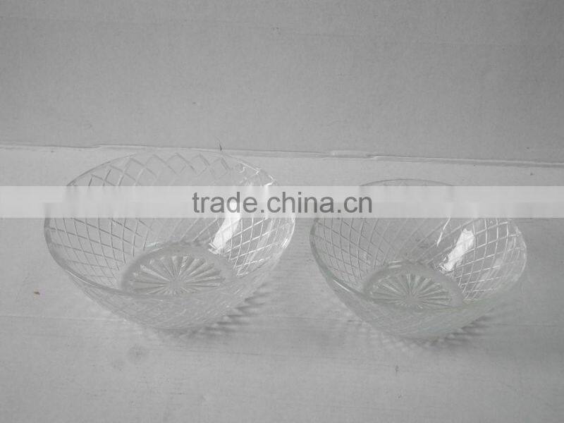 5pcs promotional clear crystal glass fruit bowl set
