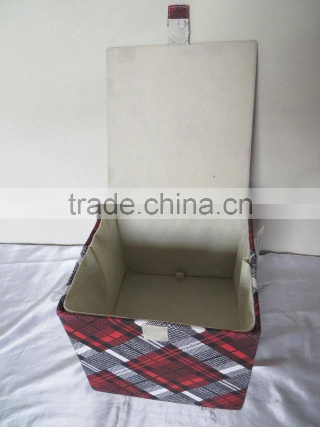Fabric foldable basket bin
