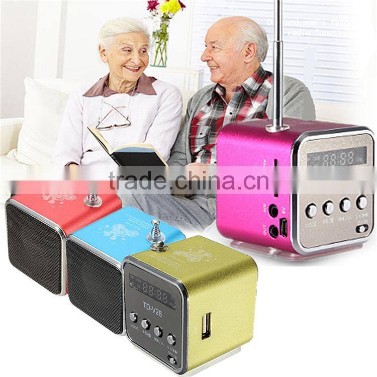 Lowest price Unique TF USB Mini Speaker With Music Player Portable FM Radio Stereo PC mp3 Speaker