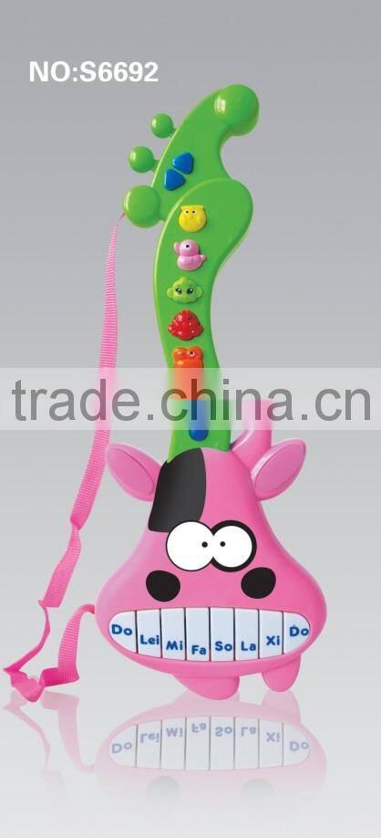 2015 hot sale lovely musical instrument electronic educational guitar for kids/ popular keyboard learning machine toys