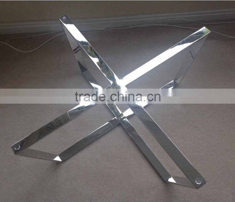 Chrome metal dining table base