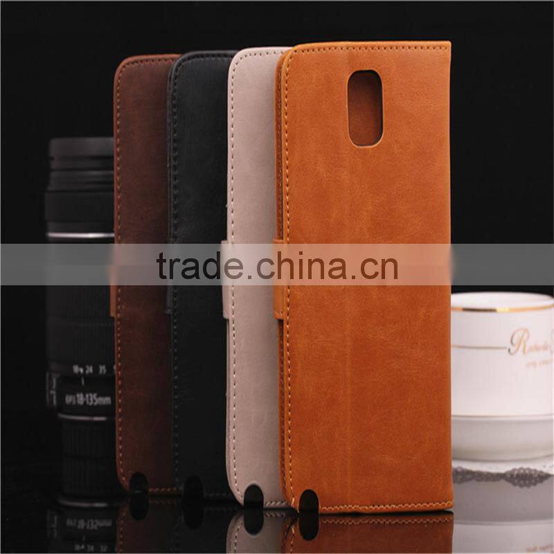 High quality crazy-horse PU card bumper/pocket cell phone case for Samsung