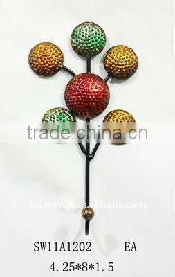 new design iron flower wall hook for home decoration