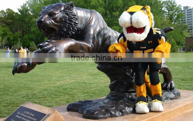 animal metal bronze garden high quality life size tiger statue