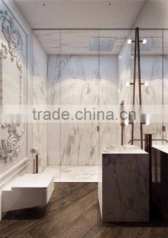 Cheap customized flooring natural stone white marble tile china supplier
