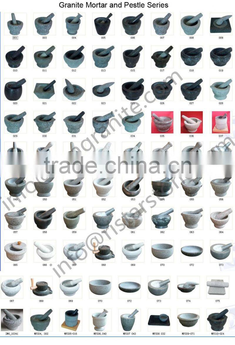 HOT SALE natural granite stone mortar and pestle for Europe market