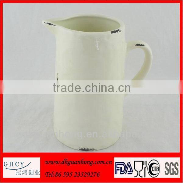 Vintage new designed ceramic water pitcher wholesale