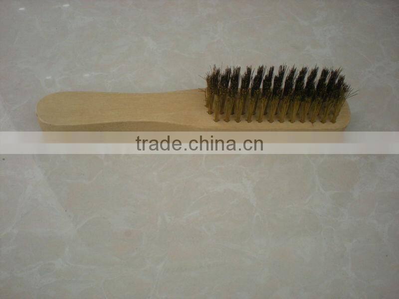 Wooden Wire Suede Shoe Brush