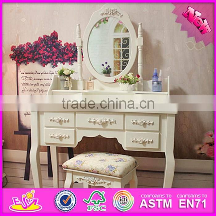 2016 wholesale luxurious bedroom solid wooden makeup vanity W08H057