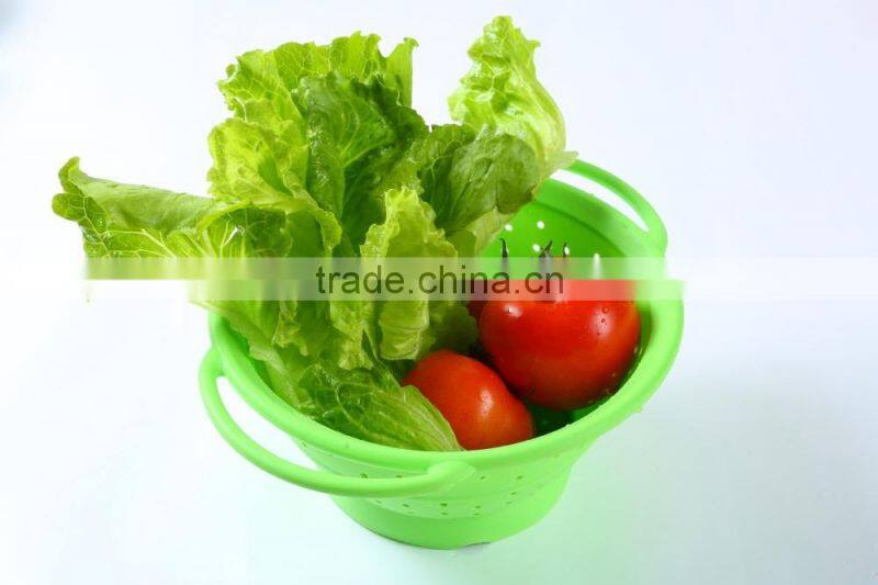 Silicone birdbath folding bowls Kitchen basket wash basin silicone basket