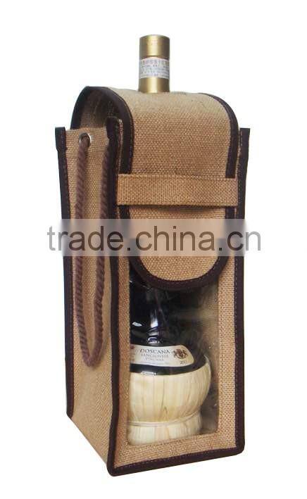 Popular mini wine bottle bags,jute bags wine bottle bags,fabric wine bottle bags