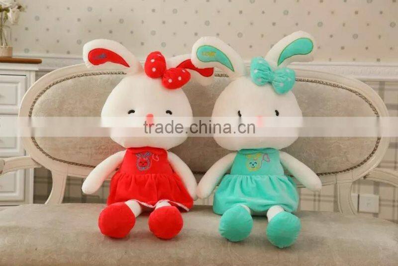 Baby toy birthday gifts stuffed coloful rabbit plush bunny toy cute beautiful rabbit easter bunny soft toys