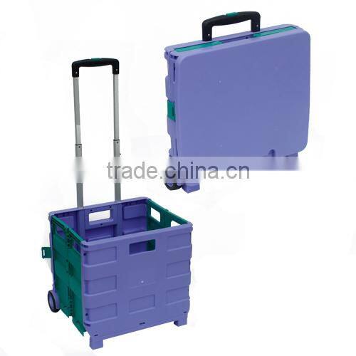 hot sale plastic folding shopping trolley