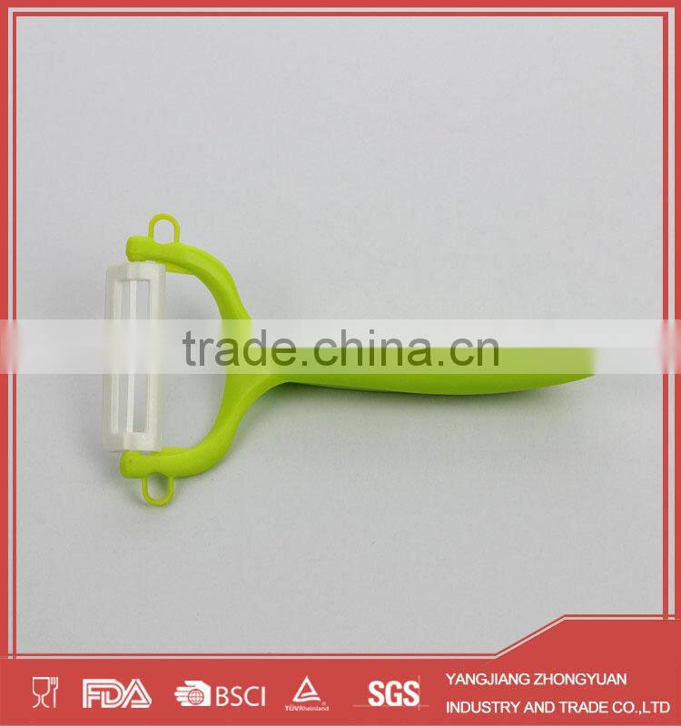 Fancy Y shape ceramic vegetable peeler with plastic handle