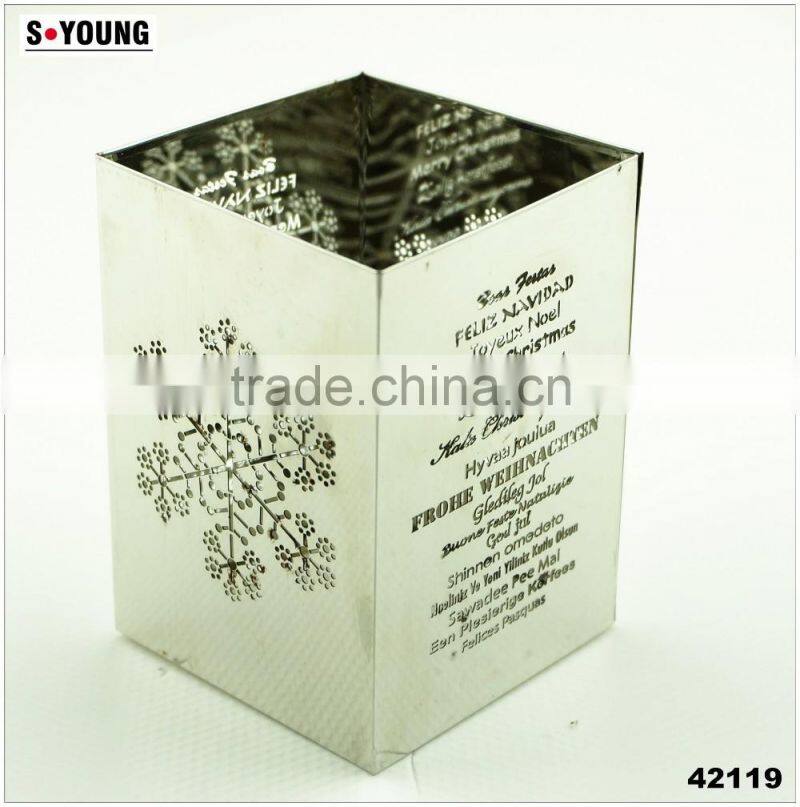 42119 stainless steel candle holder / candle cover