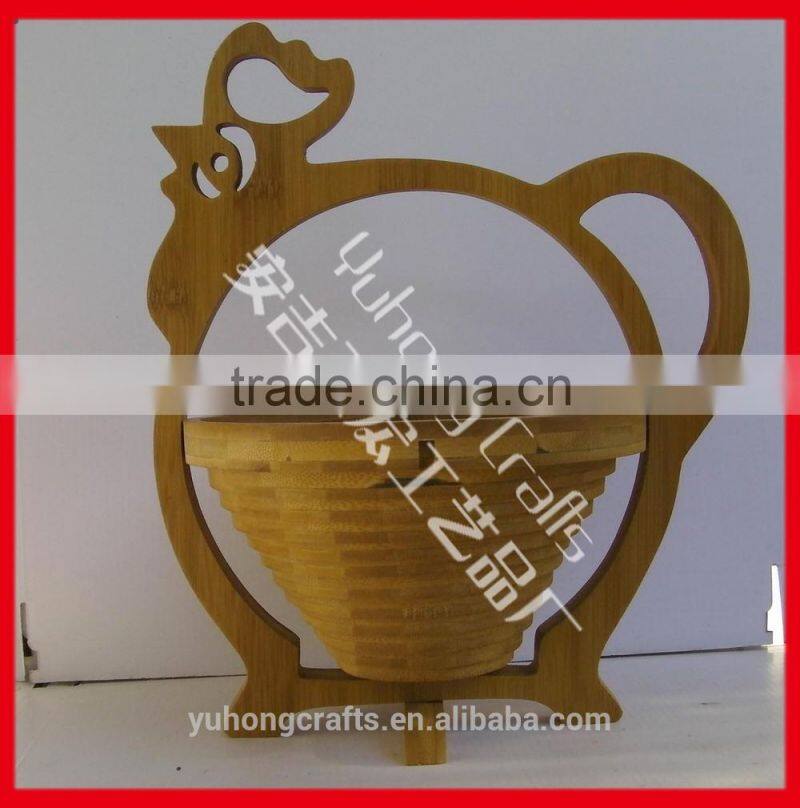 animal design bamboo foldable basket