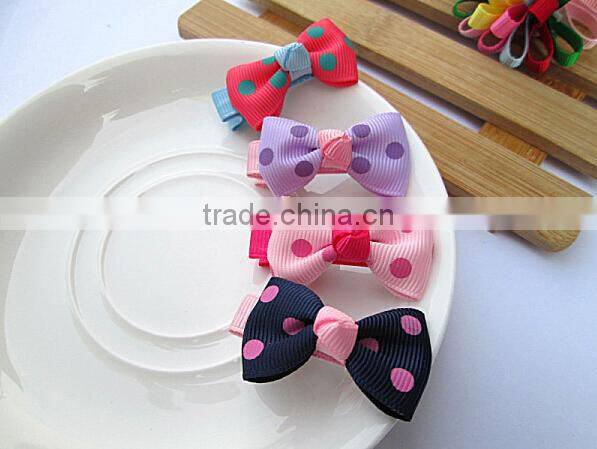 Factory wholesale New plastic bows shaped kids Hair clips
