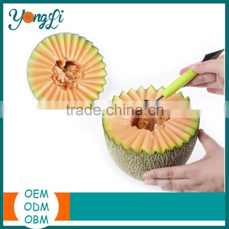 100% Durable Stainless Steel With Sturdy Cutting Wire Watermelon Slicer Corer & Server Knife