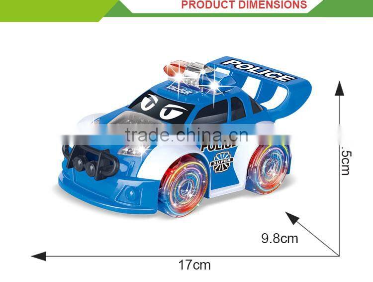 Most popular b/o cartoon musical police electric cars for kids