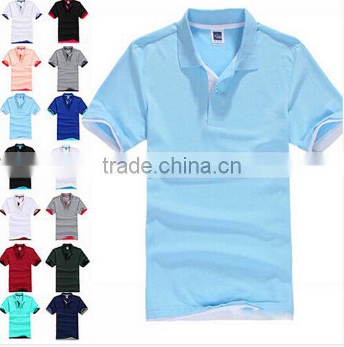 New 2016 Men Cotton Short Sleeve Sports Jerseys Polo Shirt