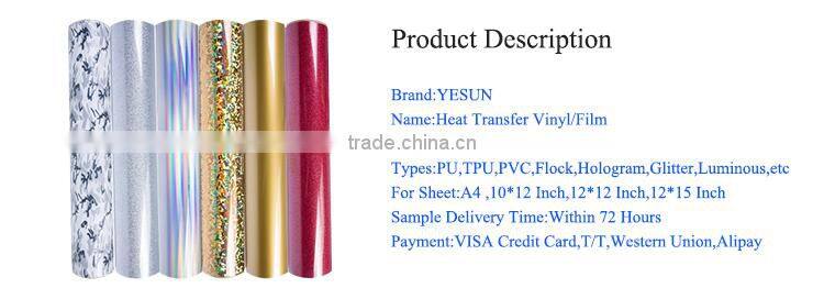 A4 12*10''/12''/15'' design korea quality heat transfer vinyl sheets