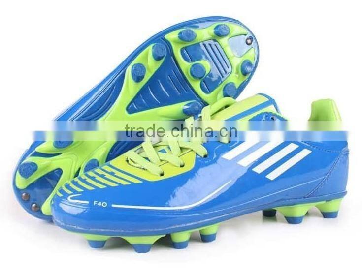 outdoor or indoor going green and environmental protection foorball sport shoes made in china factory for kids or adults