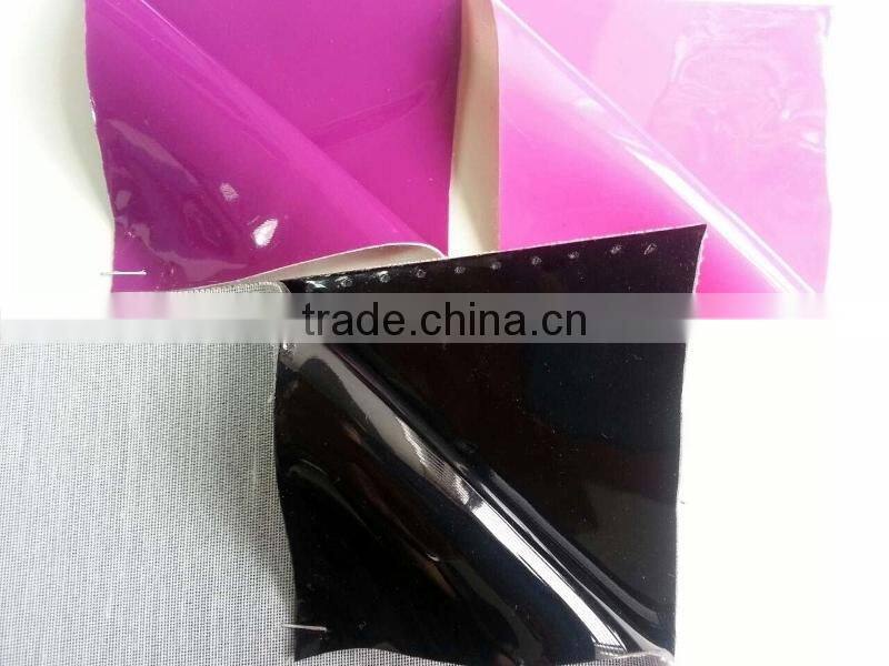 PVC shiny artificial leather stock lots for bag