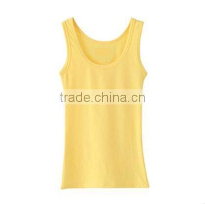 trade assurance promotional 100% cotton custom women blank tank top