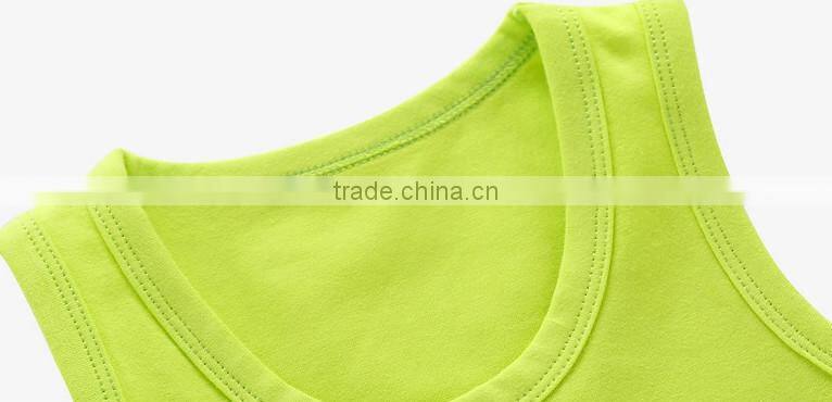 sweet fancy comfortable cotton promotional cool promotional wholesale hotsale baby kids children vest tank top