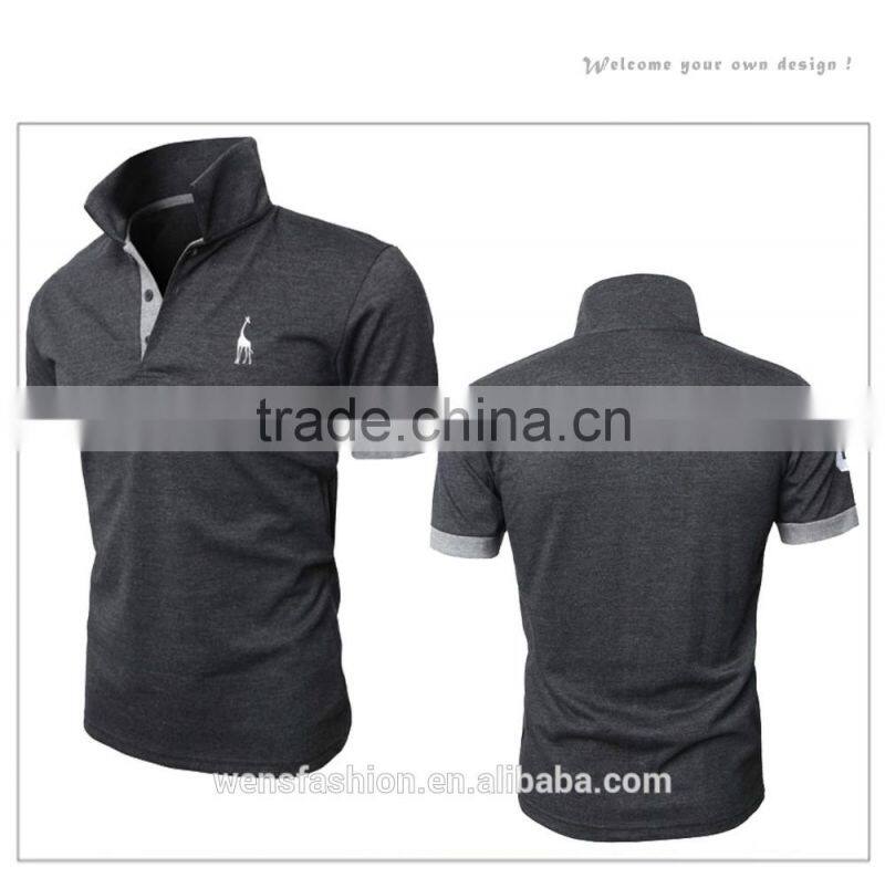 2016 Mens 100% Cotton short sleeve high quality polo shirts wholesale