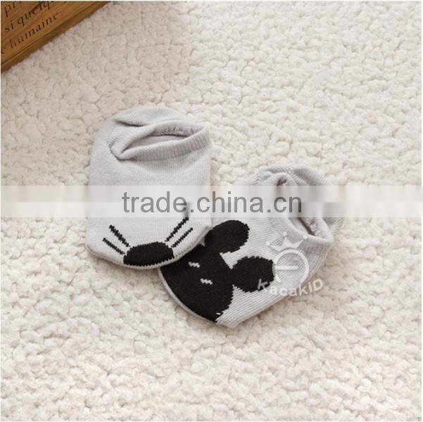 cute animal baby cotton socks, silicone print baby socks