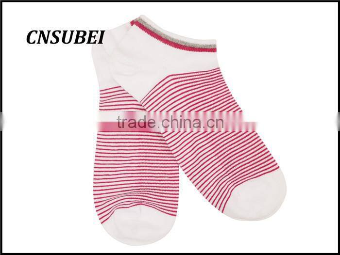 2016 factory directly unisex no show stripe jacqaurd manual toe close sport cotton socks