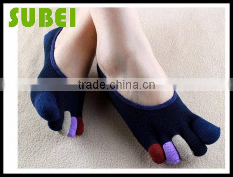 The new women summer pure cotton low cut boat toe socks,new toe socks with sweat-absorbent and odor-resistant