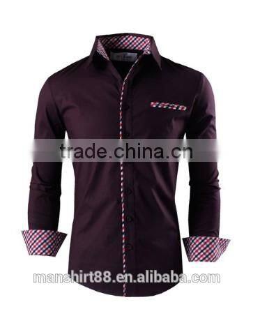 2016 fashionable slim fit casual shirts for men