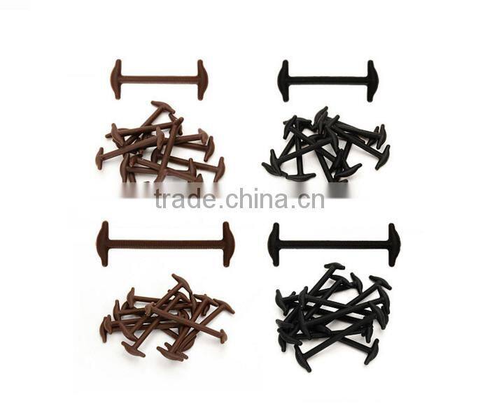 Lazy shoelace silicone-free tie-free black-brown adult male free shoes lace