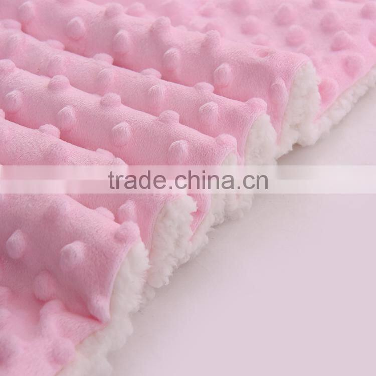 100% polyester Pressure bubble micromink sherpa blankets